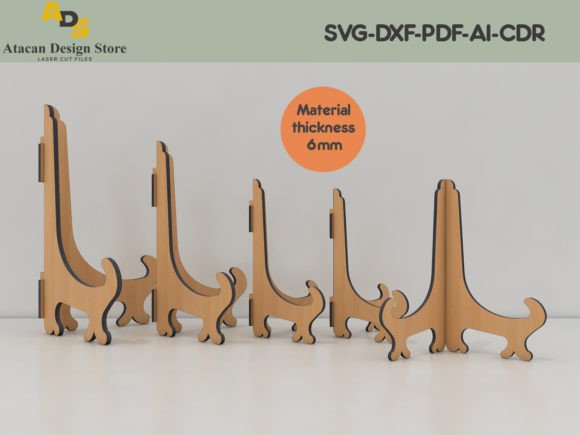 Download Easels Plate Display Stands Set Lasercut - Plate Collection