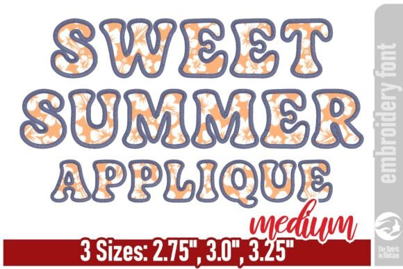 Download Sweet Summer Groovy Applique Font - M - Sweet Collection