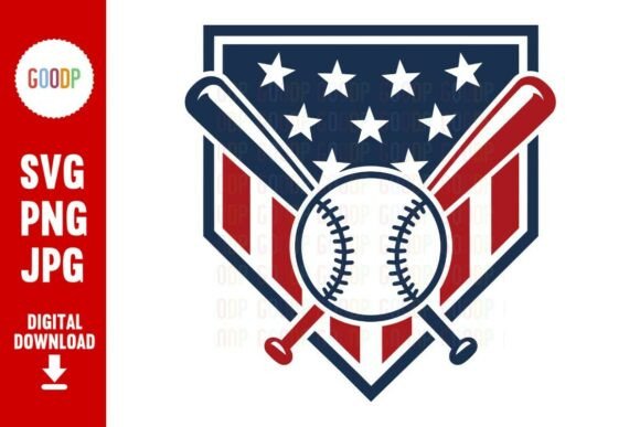 Download Baseball Home Plate American Flag SVG - Plate Collection