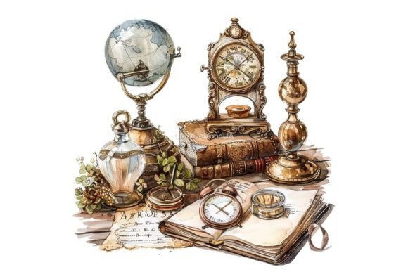 Download Vintage Victorian Still Life. Watercolor - Premium Resources