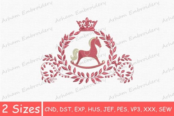 Download Princess Rocking Horse with Crown Frame - Rock Collection